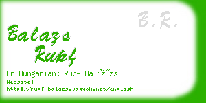 balazs rupf business card